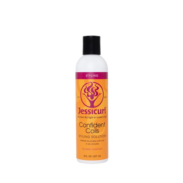 Jessicurl, Confident Coils Styling Solution, Island Fantasy, 8 Fl oz. Curl Cream for Humidity Control and Frizz Control, Curly Hair Products, Styling Cream