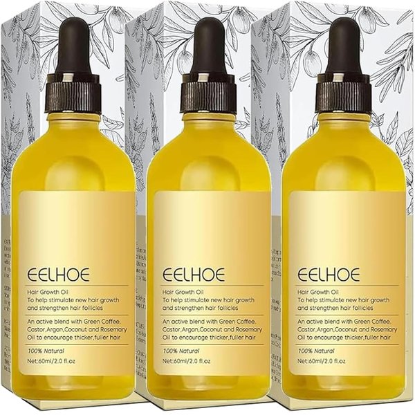Gaukomzs 3PCS Veganic Natural Hair Oil, Veganic Hair Oil,Natural Hair Gro, Rosemary Oil for Hair Growth Organic, Rosemary Hair Growth Oil for Dry Damaged Hair and Growth Thin Hair