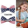 American Flag Hair Bow Clips for Toddler Baby Girls, 2Pcs American Flag Hairpins Hair Bows Alligator Hairgrips Hair Barrettes 4th of July Hair Accessories for Women Labor Day Patriot Independence Day