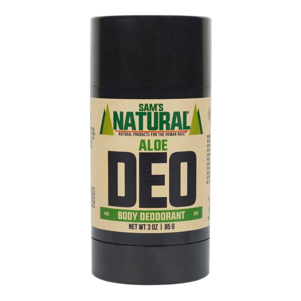 Sam’s Natural Deodorant - Aloe - Aluminum Free DEO - No phthalates, parabens, sulfates, or dyes - Made in New Hampshire - For Men, Women, Unisex - Vegan, Cruelty Free - 3 oz