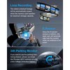 PRUVEEO 360 Degree View 4 Channel Dash Cam Front and Rear Inside Left Right, Dash Camera for Cars, Built-in GPS WiFi Night Vision, 24/7 Recording Parking Mode Monitor, Free 128G Card