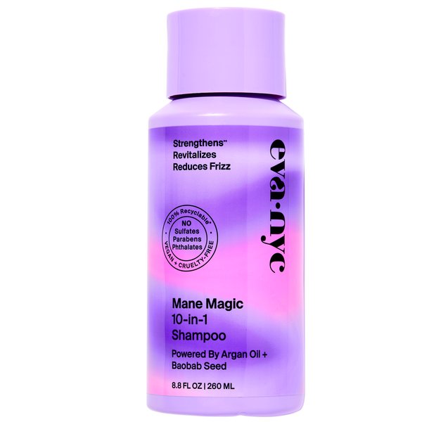 Eva NYC Mane Magic 10-in-1 Shampoo, Hair Care for Soft and Smooth Hair, Strengthening and Nourishing Sulfate Free Shampoo and Hair Products, GMO-Free Hair Products for Women, 8.8 fl oz
