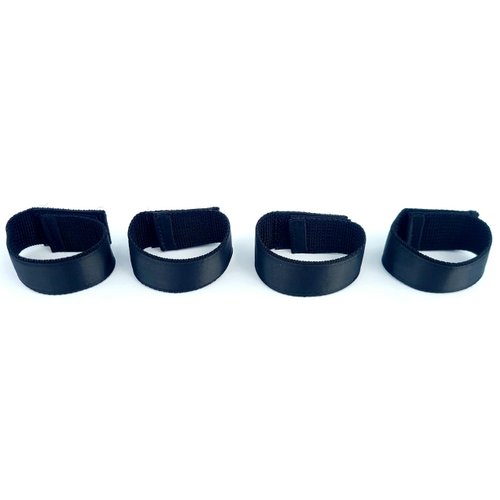 Fastpitch Softball sleeve scrunchies combo pack PLAIN BLACK 2 pairs (4 pieces), softball sleeve holders, Softball sleeve ties from the ORIGINAL USA inventor.