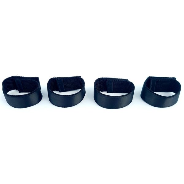 Fastpitch Softball sleeve scrunchies combo pack PLAIN BLACK 2 pairs (4 pieces), softball sleeve holders, Softball sleeve ties from the ORIGINAL USA inventor.