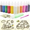 Zddaoole 32 Pcs Kids' Sand Art Kits,12 Color Sand Art kit Art Sand Scenic Sand with 20 Sheets Sand Art Painting Cards Set,1.25oz Bottles