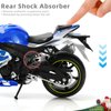 Risopen 1/12 SUZUK 1000R Motorcycle Model Toy Mini Alloy Metal Diecast Motorcycle Model Blue Motorcycle Model Toy Sport Motorcycle Racing Model Collection Gift for Men Kid Boy (SUZUK GSX R1000R)