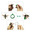 JOLLY SWEETS Pretend Insect Bug Figures Toys Set, Finger Ring Bug, Magnifying Glass, Dragonfly, Butterfly, Grasshopper, Bee, Ladybird, Cicada, Realistic Pretend Play Toys 6 Pcs..