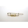 Two tiny small gold or silver filigree metal hair clip barrettes fine thin hair (Primary color: Gold)