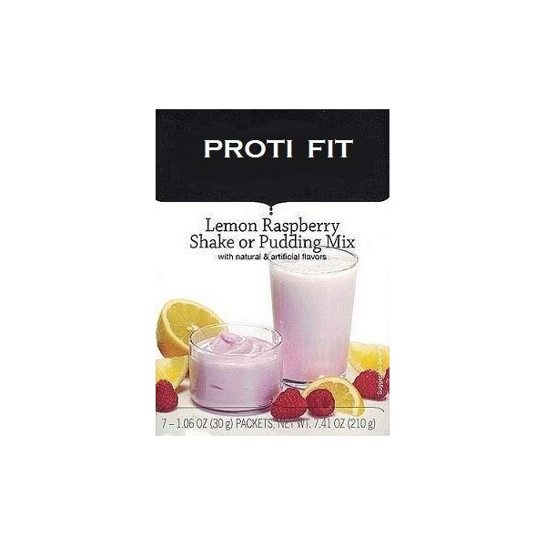 Proti Fit - High Protein Diet Shake & Pudding Mix | Lemon Raspberry | Low Calorie, Low Fat, Low Sugar (7/Box