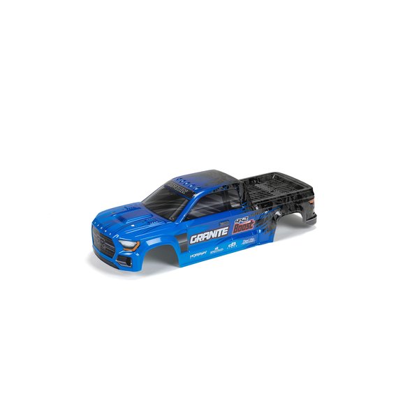 ARRMA 1/10 Granite 4X2 Painted Decaled Trimmed Body Blue/Black, ARA402344