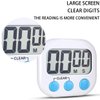 2 Pack Digital Kitchen Timer for Cooking Big Digits Loud Alarm Magnetic Backing Stand Cooking Timers for Baking White