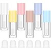 oruola 6pcs Lip Gloss Tubes Empty, 6ml Clear Lip Gloss Tubes with Wand Cuticle Oil Dispenser Refillable Transparent Lipstick Bottles for Women Girls DIY Makeup (Colorful)