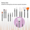 Dimeho 22pcs Nail Art Design Tools, 15pcs Painting Brushes Set with 5pcs Double Head Dotting Pens & 1 Resin Nail Art Palette Nail Art Brushes Kits Nail Art Cosmetic Mixing Tools