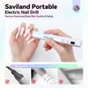 SAVILAND 30000RPM Electric Nail Drill - for Ultrafast Remove Acrylic Nails, Cordless Lightweight Electric Nail File with 12 Drill Bits Professional-Grade Manicure Pedicure Nail Care Home Salon