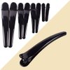 Fodattm 12PCS Professional Hairdressing Salon Duckbill Clip Plastic Non Slip Alligator Hairpin Simple Hairgrip Hair Clip Hair Barrettes for Hair Styling and Sectioning (Length -1.9in, Black)