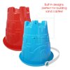 ArtCreativity 6" Beach Bucket and Shovel for Kids (Set of 2) Includes 2 Sand Shovels and 2 Buckets with a Sand Castle Design Inside, Sandcastle Building Toys, Fun Summer Sand Toys for Boys and Girls