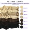 DOORES Ponytail Extension Human Hair clip in hair extensions Jet Black 14 Inch 75g Hair Extensions Clip in Human Hair Straight Wrap Around Ponytail Hair Piece with Magic Paste
