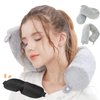 Lucear Travel Pillow Neck Pillows Travel Essentials Traveling on Airplane Twist Memory Foam, Bus, Train at Home(Grey Memory Foam)