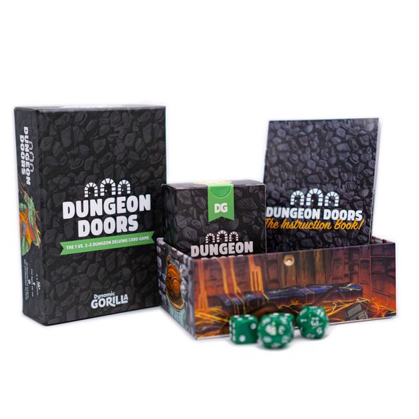 Dynamic Gorilla Dungeon Doors: RPG Board Game for 3-6 Players | Family & Adult Role-Playing | Ages 14+ | 40-Min Play