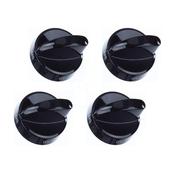 Upgraded Lifetime Appliance 4 x 316442513 Surface Burner Knob Compatible with Frigidaire, Kenmore, Sears Range Oven