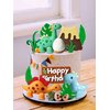 JeVenis Luxury Little Dinosaur Cake Decorations Dinosaur Cupcake Topper Little Dinosaur Cake Toppers for Birthday Baby Shower Party Supplies