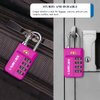 TSA Approved Travel Luggage Locks, Open Alert Combination Lock for School Office & Gym Locker,Toolbox, Pelican Case,Easy Read Dials- 1, 2 & 4 Pack (1, Pink 1 Pack)