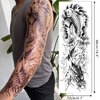 CUTELIILI Full arm temporary tattoo for Men,12sheets (L19“xW7”) Sleeve Tattoos temporary,Waterproof Terror Fake Tattoos That Look Real and Last long，Tiger Dragon Koi Evil Eyes