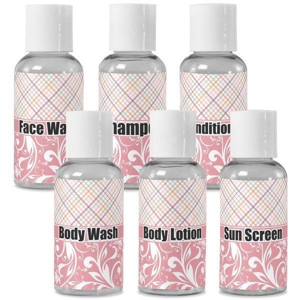 YouCustomizeIt Personalized Modern Plaid & Floral Travel Bottles