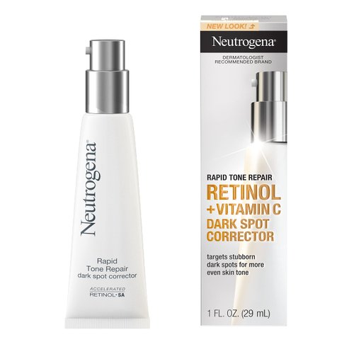 Neutrogena Rapid Tone Repair Retinol + Vitamin C Dark Spot Corrector Daily Face Serum, 1 oz