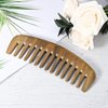 VOCOSTE Wooden Comb, Wide Tooth Wood Comb for Women, Sandalwood Wide Tooth Comb, Detangling Wood Comb, No Static Wooden Comb for Curly Wet Hair 6.34"x2.28"x0.47"