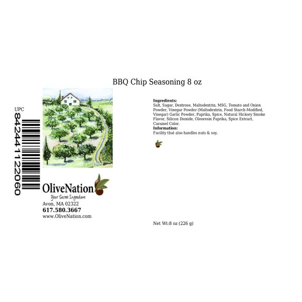 OliveNation BBQ Chip Seasoning, Sweet, Spicy, Smoky Seasoning Powder for Chips, Popcorn, Snack Mixes, Rubs - 8 ounces