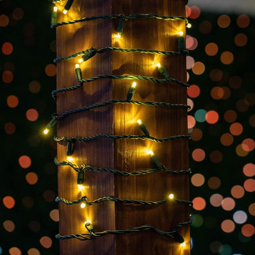 Novelty Lights 25FT 50 LED Christmas String Lights, Tree Lights Indoor Outdoor Commercial Grade LED Mini Light Set With 40,000 Hours Rating, Christmas Lights Christmas Tree Lights (Warm White)