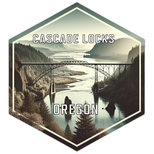 Cascade Locks Oregon Travel Destination Souvenir Vinyl Decal Sticker 4-Inch