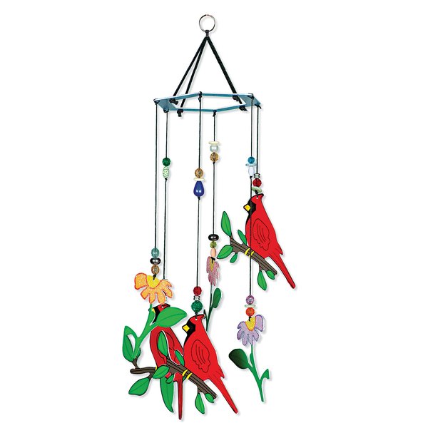 Sunset Vista Birds Of A Feather Cardinal Wind Chime, 12-Inch Long