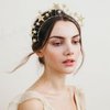 CAKURE Stars Halo Crown Gold Crystal Headband Goddess Bridal Tiara and Crowns Rhinestones Tiara Headpiece Party Wedding Hair Accessories for Women and Girls