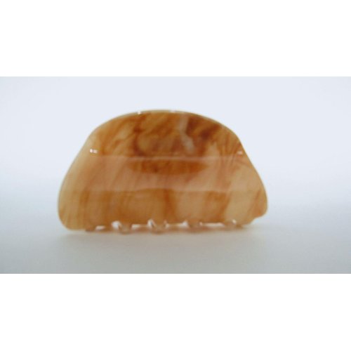 Generic Peach orange and creme marbled hair claw clip