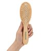 GranNaturals Wooden Brush with Wooden Bristles -Oval Wood Curly Hair Brush for Detangling and Styling for Womens Hair