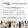 Hemlock Park Coconut Milk Bath Soak | Organic Coconut Milk, Botanicals, Dead Sea, Epsom, and Himalayan Pink Mineral Salts (Scarlet Rose, 8 oz)