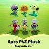 Dyharnsty 6pcs Plants and Zombies Plush vs Toys Sets PVZ Plush Stuffed Toys Soft Figure Doll Great Birthday Gifts for Kids