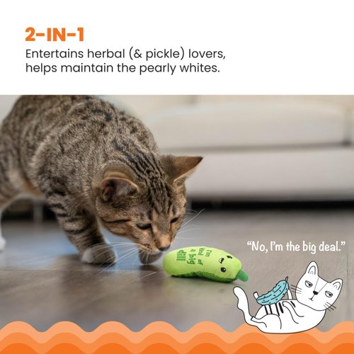 Catstages Crunchy Pickle Kicker Dental Catnip Cat Toy