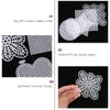 EXCEART 50 Pcs Clear Plastic Mesh Canvas Plastic Sheets Needlepoint Embroidery Canvas for Cross Stitch Art Craft Heart Square Pentagram Round Butterfly