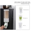 Easy Pick-up White Disposable Cup Holder for Up to 9 Ounce Water Resistant Water Paper Cup Self Adhesive Paper Cups Holder Pull Type Dispenser for Bathroom Kitchen Office