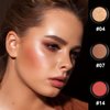 3 Pcs Cream Contour Stick Makeup Kit, Shades with Highlighter Stick, Blush Stick and Bronzer Contour Stick for Sculpt the Cheeks, Waterproof (Medium,#04+#07+#14)