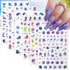 10 Sheets Ocean Nail Stickers Decals Summer Nail Decals 3D Self Adhesive Mermaid Nail Art Stickers Beach Fishtail Shellfish Starfish Designs Nail Art Supplies for Women Nail Manicure Decorations