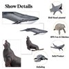 20pcs Mini Ocean Animal Figurines - Realistic Sea Creatures Toy Figures with Sharks, Whales & Diver Figures - Great for Kids' Parties, Cake Topepr & Gift