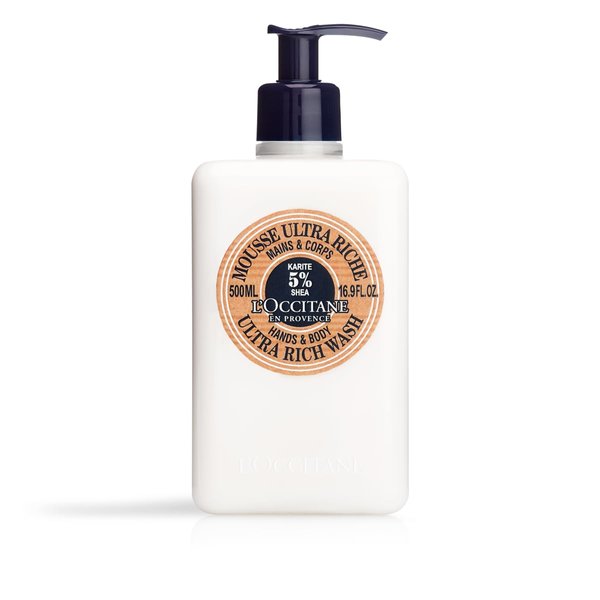 L’OCCITANE Shea Hands & Body Ultra Rich Wash Enriched with 5% Shea Butter, 16.9 fl. oz.