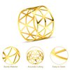 KPOSIYA Set of 20 Napkin Rings with Hollow Out Design Gold Napkin Ring Holder for Wedding Party Holiday Banquet Christmas Dinner Delicate Serviette Buckles Decor Favor (20, Style 2-Gold)