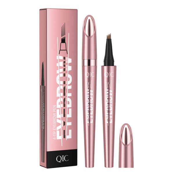 FYeang 3Pcs 4-Tipped Precise Brow Pen, Long-Lasting Natural Fine Stroke Eyebrow Pencil, Natural Fine Stroke Microblading Eyebrow Pencil, 3D Waterproof Microblading Eyebrow Pencil Contouring Pen