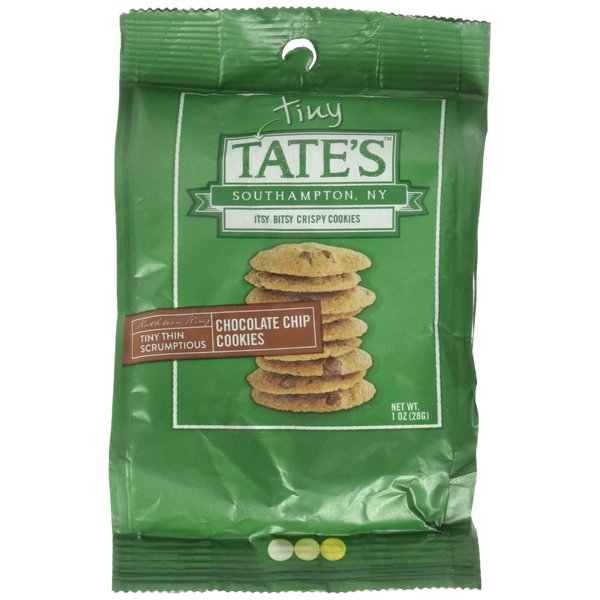 Tate's Bake Shop - Tiny Tate's Bite Size Chocolate Chip Cookies (Each bag contains 10 -12 bite size cookies, Six 1oz Bags) Pack of 6