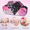 1388pcs Charm Bracelet Making Kit for Girls,Jewelry Making Kit Supplies,DIY Bead Bracelet Girls Toys,Birthday Christmas Craft Gifts Set for Kids Age 4 5 6 7 8 10 11 12 (02 Pink)